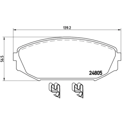 Abbildung von BREMBO P 28 049 Bremsbelagsatz mit akustischer Verschleißwarnung ohne Zubehör HONDA: Odyssey