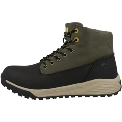 Abbildung von Fila Lance Unisex Schnürstiefelette, Herren, Größe: 43, Black/olive night Lederimitat/textil
