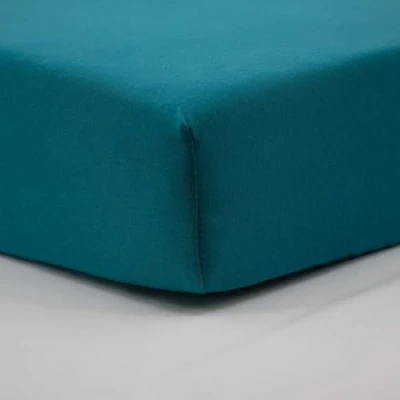 Abbildung von BabyCalin Spannbettlaken, 60 x 120 15 cm, tropisches Blau, Öko Tex Zertifiziert