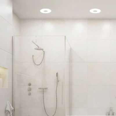 Abbildung von BRILONER 1x LED Einbaustrahler 230V, Strahler Badezimmer IP44, Deckenstrahler, Spots, Deckenspots flach, Badezimmerlampe, Lichtfarbe einstellbar