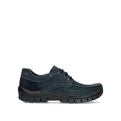 Abbildung von Wolky Fly Halbschuh, Oiled nubuck, blue, 0472616 800 Schnürschuh