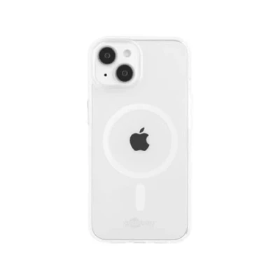Abbildung von goobay 61345 iPhone Schutzhülle mit MagSafe Ladevorrichtung/kompatibel Apple 14 / Kameraschutz &amp; Displayschutz/Stoßfest/Durchsichtige Hülle Magnetring