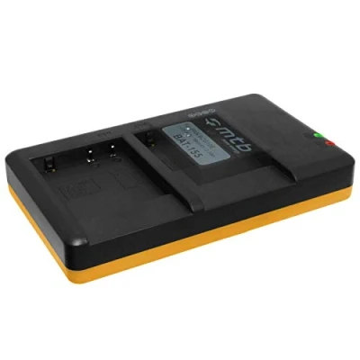 Abbildung von Dual Ladegerät (Netz, USB) kompatibel mit Panasonic DMW BCG10(E), BCF10(E) / Lumix DMC FH, FS, FT, FX, TS, TZ, ZR, ZS, ZX und mehr... Siehe Liste inkl. 2A Netzteil (2 Akkus gleichzeitig ladbar)