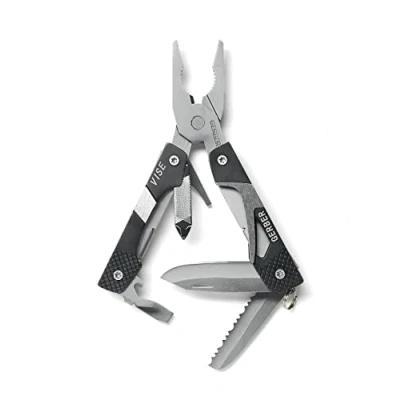 Abbildung von Gerber Multifunktionswerkzeug mit Zange, 10 Funktionen, Vise Pocket Tool, Aluminium/Edelstahl, Schwarz, 31 000021