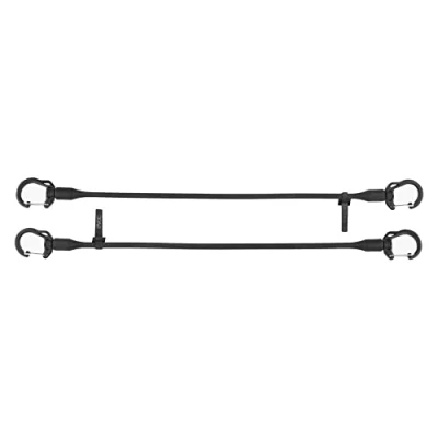 Abbildung von EVOC CARGO STRAPS Spanngurte, Gurtband (elastische Gurtbänder, Befestigungsgurt für COMMUTE Rucksäcke, mit rotierenden Karabiner Haken, integriertes Zugband, Gewicht: 20 g), Schwarz