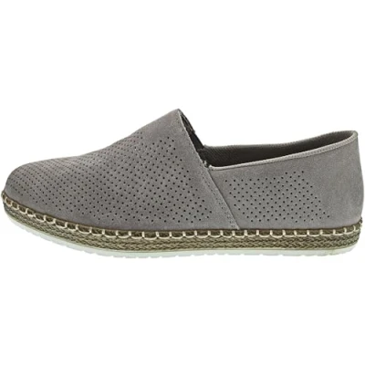 Abbildung von Rieker Slipper, Schlupfschuh, Casual Mokassin mit Perforation