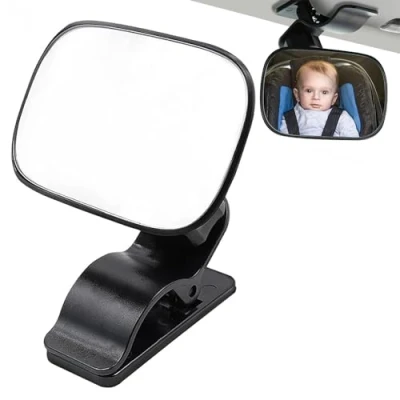 Abbildung von Baby Autospiegel, Babyspiegel für Auto Rücksitz, Bruchsicherer Babyspiegel, 360 Verstellbarer Rückspiegel, Autositz Spiegel mit Clip zum Hinten zu sehen Neugeborene, Säugling, und Kind