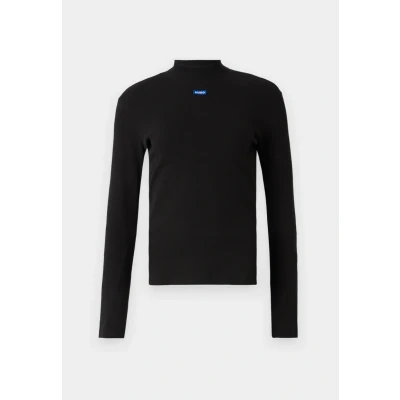 Abbildung von HUGO EASY LONG Sleeve Langarmshirt schwarz, Damen, Größe: XL, Schwarz