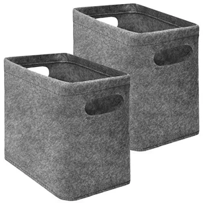 Abbildung von DuneDesign Aufbewahrungskorb 2x FILZ Toilettenpapier Aufbewahrung Box Set, Bad für 8 WC Rollen