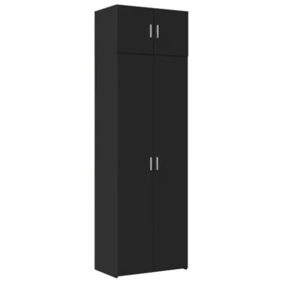 Abbildung von vidaXL Hochschrank Schwarz 70x42,5x225 cm Holzwerkstoff