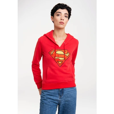 Abbildung von Logoshirt DC Comics Superman Kapuzenpullover, Damen, Größe: XS, Rot