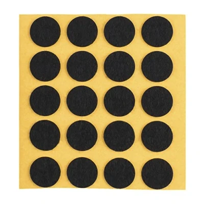 Abbildung von peha Filzgleiter Kratzschutz f. Vasen und Deko Gegenstände selbstklebend, Soft 1,0 mm stark, schwarz, rund 15 (20 STK.)