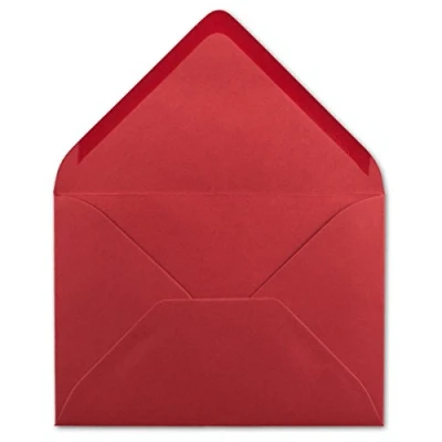 Abbildung von 75 DIN C6 Briefumschläge Rosenrot 11,4 x 16,2 cm 120 g/m² Nassklebung Brief Hüllen ohne Fenster für Einladungen von Ihrem Glüxx Agent