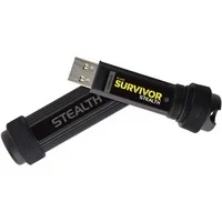 Abbildung von Corsair Flash Survivor Stealth, 1TB USB 3.0 Speicherstick (harteloxiertes Flugzeugaluminium, extreme Langlebigkeit, EPDM Wasserdicht bis 200 Meter, mit Stoßdämpfung) Schwarz