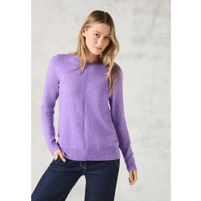Abbildung von Cecil Kuscheliger Strickpullover, Damen, Größe: Medium, Lila