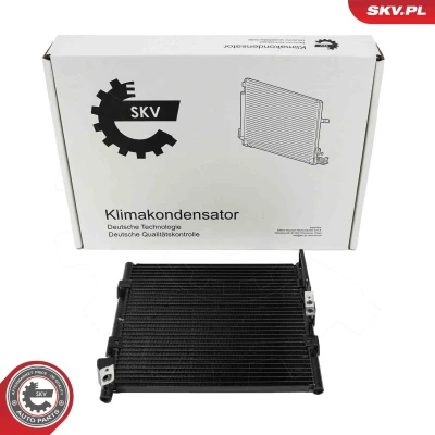 Abbildung von ESEN SKV 86SKV501 Klimakondensator ohne Trockner Aluminium 380mm HONDA: CIVIC 6 Hatchback, CRX 3