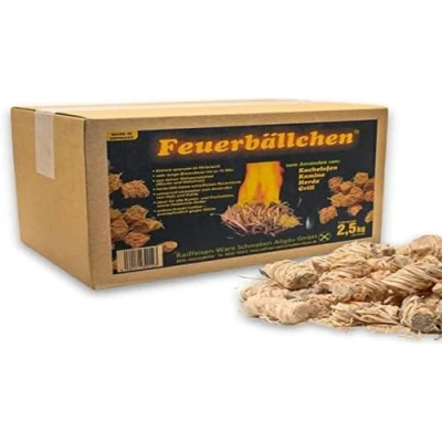 Abbildung von Raiffeisen Waren Grillanzünder Feuerbällchen zum Anzünden von Kachelofen, Kamin 2,5 kg Schachtel