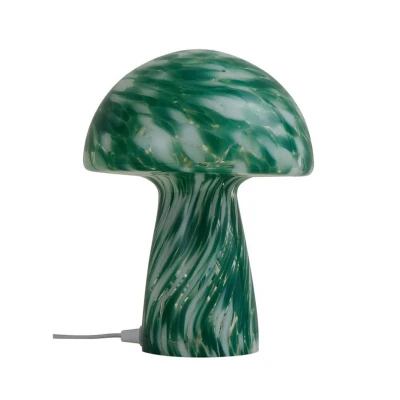 Abbildung von Lindby Tischleuchte Hubi, grün, Glas, Ø 22 cm