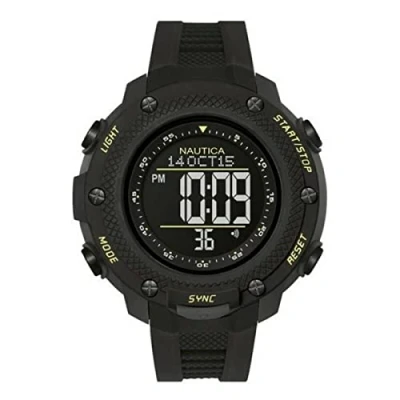 Abbildung von Nautica Herren Digital Quarz Uhr mit Silikon Armband NAI19523G