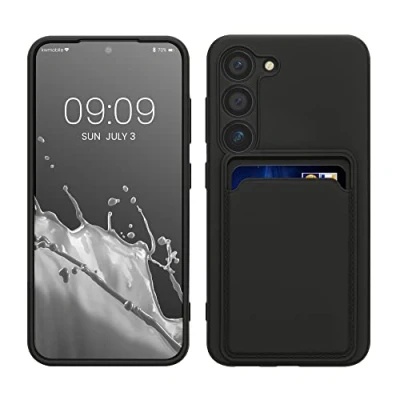 Abbildung von kwmobile Handyhülle kompatibel mit Samsung Galaxy S23 Hülle Handy Cover Fach für Karten in Schwarz