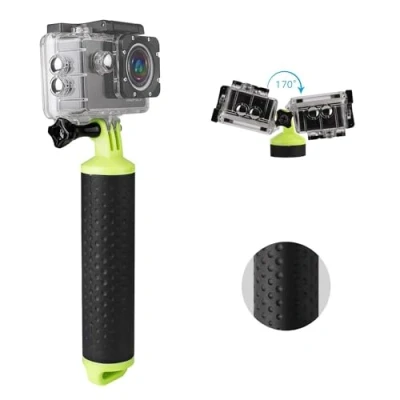 Abbildung von WOLFANG Schwimmer Handgriff Action Cam Unterwasser Handgriff, Floating Hand Grip Einbeinstativ Tauchen Stock für Kamera