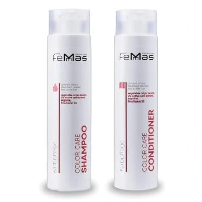 Abbildung von Femmas Color Care Shampoo 300 ml &amp; Conditioner Bundle Pflege für coloriertes Haar farberhaltende lang leuchtende Farbe