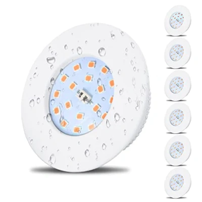 Abbildung von HiBay Einbaustrahler LED 5W Flach Spot 230V Badezimmer IP44 Deckenspots 3000K Warmweiß Einbauleuchten Weiß Rund 500lm 6er Set