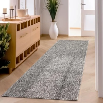 Abbildung von SIMPEX24 Teppich Unicolor Einfarbig, Läufer, Höhe: 7 mm, Kurzflor Schlingen Wohnzimmer Einfarbig Modern Teppiche