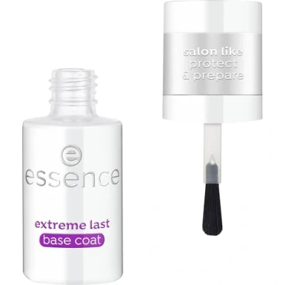 Abbildung von Essence Cosmetics extreme Last base coat, Unterlack, Transparent, langanhaltend, grundierend, schützend, vegan, ohne Mikroplastikpartikel, Konservierungsstoffe, Parfüm, 1er Pack (8ml)