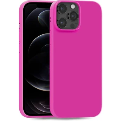 Abbildung von MyGadget Hülle kompatibel mit iPhone 12 Pro Max robuste Handyhülle TPU Case Slim Silikonhülle Back Cover Kratzfest Schutzhülle matt Pink