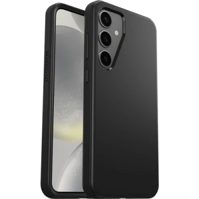 Abbildung von OtterBox Symmetry Hülle für Samsung Galaxy S24+, Stoßfest, Sturzsicher, Dünne Schutzhülle, 3x mehr Stürze als nach Militärstandard, Schwarz, Keine Einzelhandelsverpackung