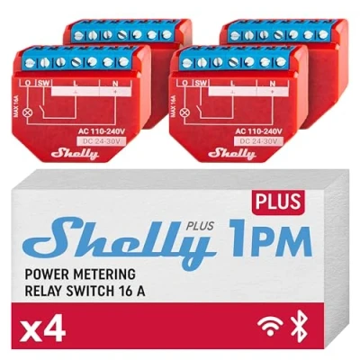 Abbildung von Shelly Plus 1 PM 4er Pack