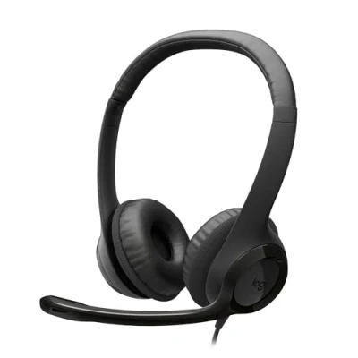 Abbildung von Logitech H390 Stereo Headset, Kabelgebunden, USB C Anschluss Klare Audioqualität für Musik, Telefonie und Besprechungen, Rotierendes, rauschunterdrück