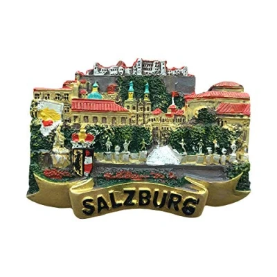 Abbildung von 3D Austria Kühlschrank Magnet, Salzburg Österreich Tourist Souvenirs, Attraction Creative Home und Küche Dekoration