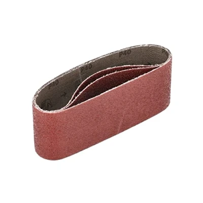 Abbildung von Mirka Red 3 x Gewebe Schleifbänder 75x457mm / Korn P40 hochwertiges Schleifband für Bandschleifer Zum Schleifen von Holz und Metall