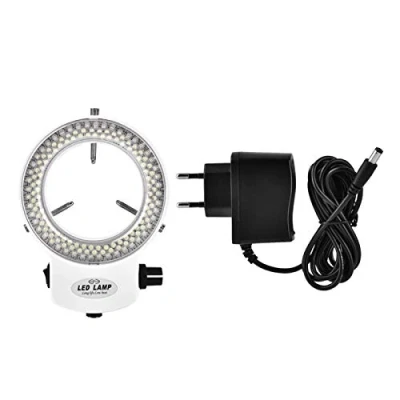 Abbildung von Akozon Mikroskop LED Licht, Kamera 144 Perlen Lichtquelle Helligkeit einstellbar Ringlampe für Stereomikroskop &amp; Kamera(EU Stecker)