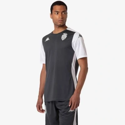 Abbildung von Kappa Gara AS Monaco Training Staff FußballTrikot, Herren, Größe: Large, Grey/white