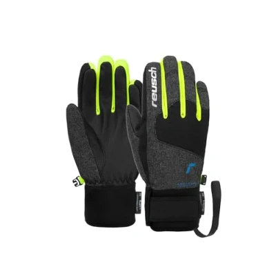 Abbildung von Reusch Simon XT Junior Fingerhandschuh für Kinder, Größe: 4, blck melan safe yell
