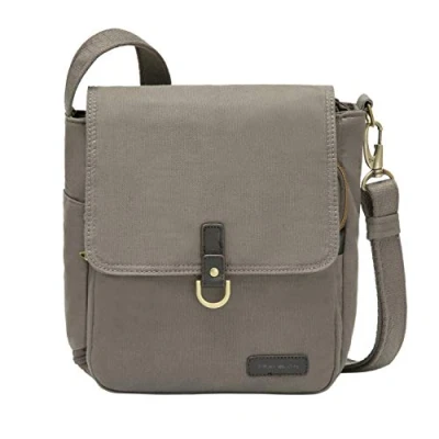 Abbildung von Travelon Diebstahlsichere Kuriertasche, Reisetasche, Grau Stone Gray, 11.5 x 11 3, Kuriertasche