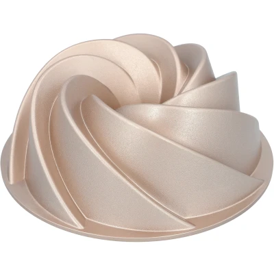 Abbildung von Birkmann Gugelhupfform CONTOURA, Ø 24 cm, Goldgelb, Aluminiumguss, (1 tlg), Antihaftbeschichtet, Temperaturbeständig bis 200 Grad