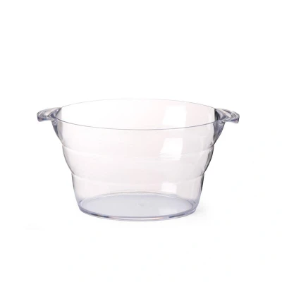 Abbildung von HENDI Weinkühler transparent 47 x 29 23 cm oval aus SAN Kunststoff, Gastro transparenter Flaschenkühler