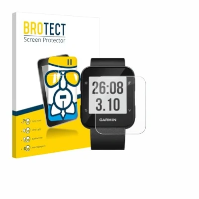 Abbildung von BROTECT Schutzglas für Garmin Forerunner 30 Schutzfolie Panzer Folie Glas [Extrem Kratzfest 9H, Anti Fingerprint, Ultra Transparent]