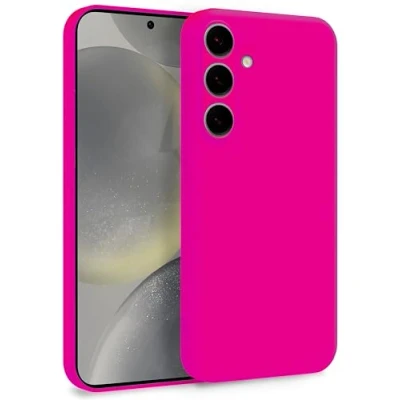 Abbildung von MyGadget Hülle für Samsung Galaxy S25 Plus Zweilagige Handyhülle mit Kameraschutz Cover Innenfutter &amp; Silikon außen Pink Magenta Rot