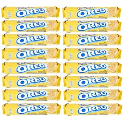 Abbildung von 8x Oreo Golden, Kekse mit Vanillecremefüllung, Ihr in weißer Version, 154g + Italian Gourmet pelati 400gr