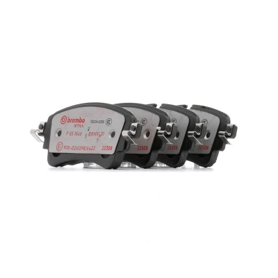 Abbildung von BREMBO P 85 154X Bremsbelagsatz für Verschleißwarnanzeiger vorbereitet mit Bremssattelschrauben ohne Zubehör AUDI: A5 B9 Sportback, Q7, Q5