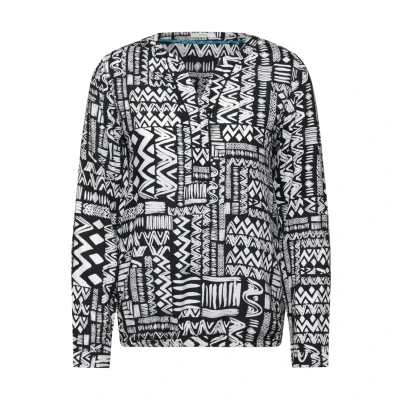 Abbildung von Cecil MIT Raffung Bluse, Damen, Größe: Medium, Schwarz