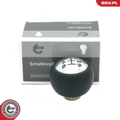 Abbildung von ESEN SKV 63SKV026 Schalthebelknauf 6 Gang Leder PEUGEOT: 207 Schrägheck, 308 I 5008 I, CITROËN: C5 Kombi, DS4 III Kombi