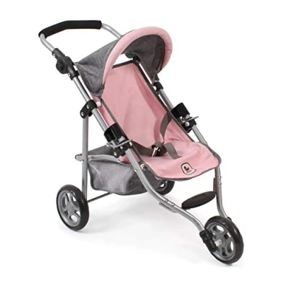 Abbildung von Puppenwagen Jogging Buggy &quot;Lola&quot; Melange grau rosa