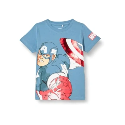 Abbildung von NAME IT Jungen Nmmalstair Marvel Top Mar T Shirt, Blau, 104 EU