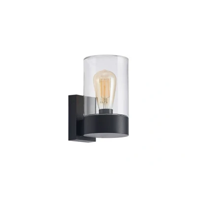 Abbildung von Arcchio Außenwandleuchte Liljana, schwarz, 21 cm, IP65, Glas